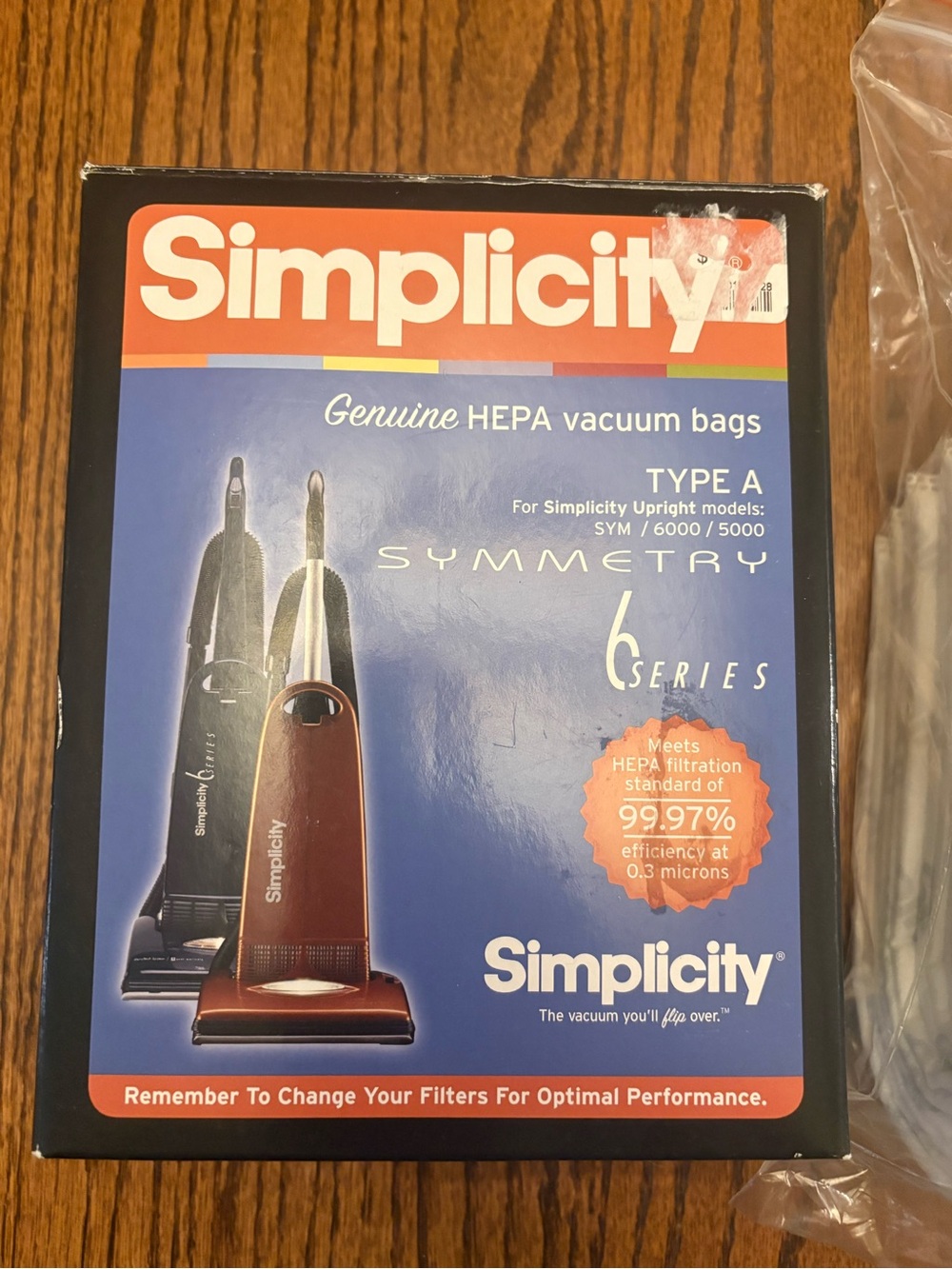 Simplicity HEPA Vacuum Bags - Type A - 12 Count